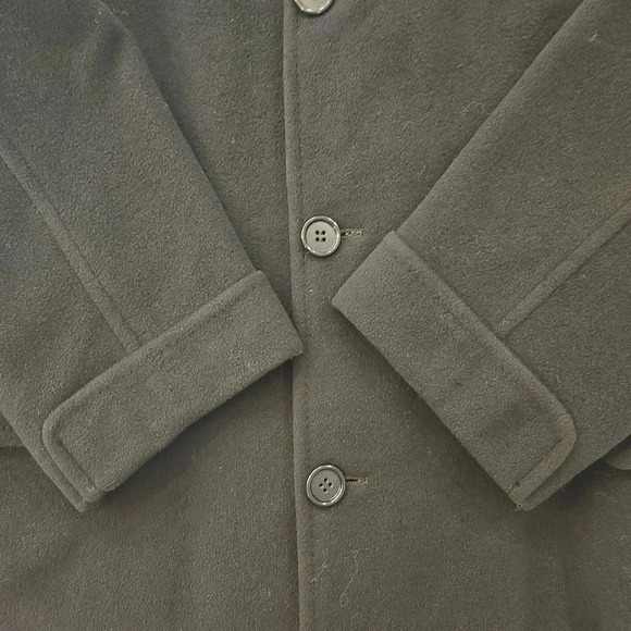 VTG 100% Cashmere USA Union Made Anderson Little Co. Coat Mens Size Large Black - Picture 6 of 13